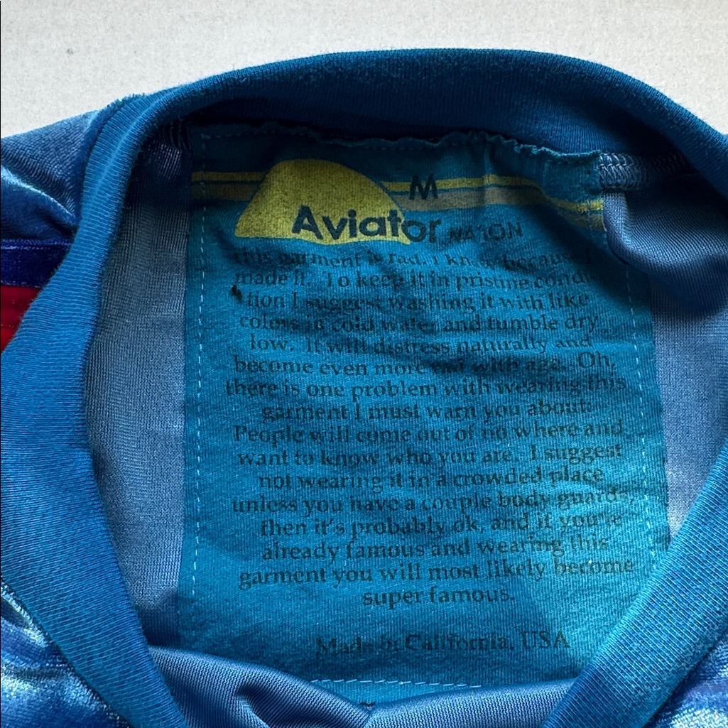 Aviator Nation Blue Velvet Relaxed Sweatshirt Vintage Blue — image 2 of 8